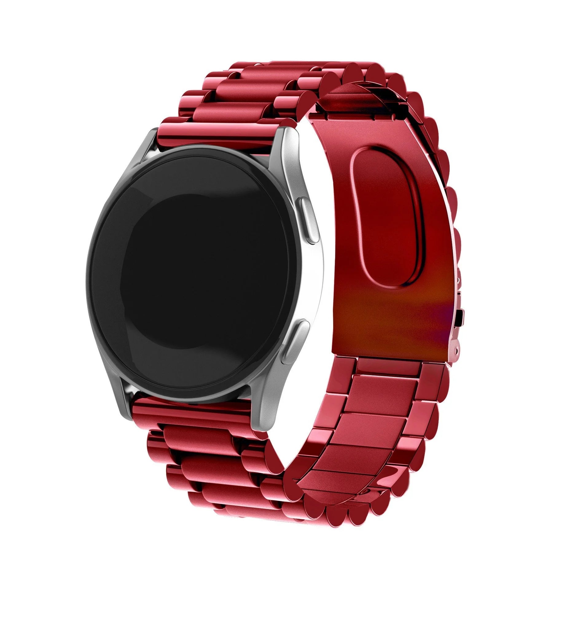 Wine red stainless steel strap