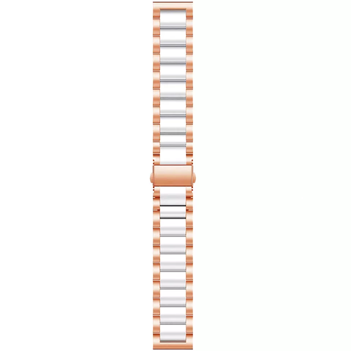 Coros Pace 2 stalen band (rosé goud/wit)