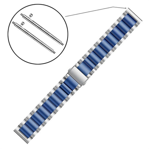 Coros Apex 2 Pro stalen band (zilver/blauw)