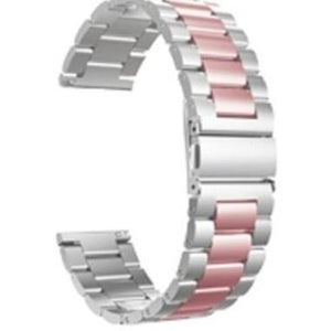 Huawei Watch 5 - 42mm stalen band zilver/roze