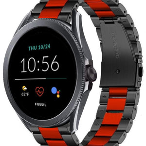 stalen-band-zwart-rood