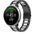 Polar Ignite stalen band (zwart/zilver)