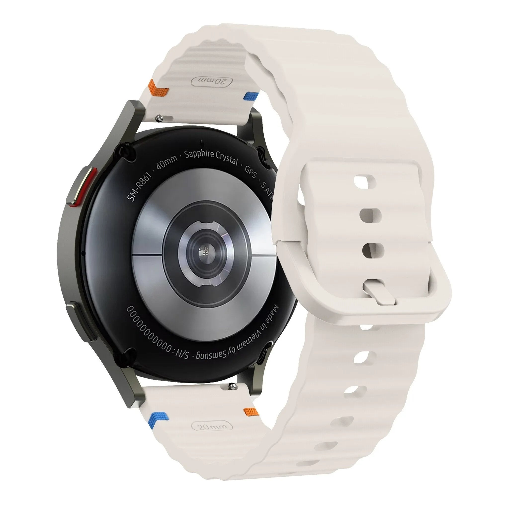 Coros Pace 2 wave siliconen bandje (sterrenlicht)
