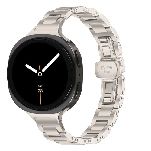 Samsung Galaxy Watch 8 - 44mm Slimfit Steel Strap (Starlight)