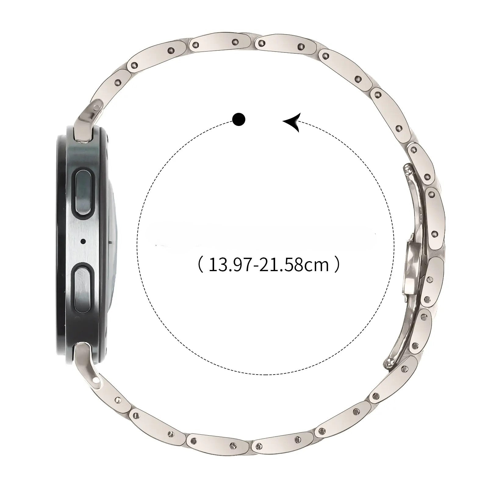 Samsung Galaxy Watch 9 - 40mm Slimfit Steel Strap (Starlight)