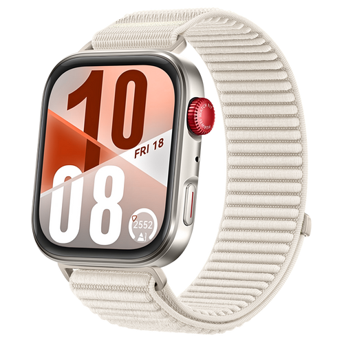 Huawei Watch Fit 4 nylon wave bandje (sterrenlicht)