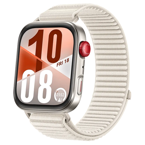 Huawei Watch Fit 4 nylon wave bandje (sterrenlicht)