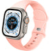 Apple Watch Ultra siliconen bandje (lichtroze)