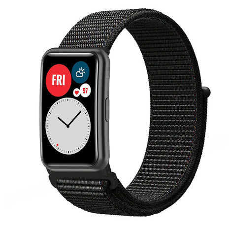 Huawei Watch Fit SE nylon bandje (zwart)
