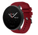 Polar Ignite 2 twill silicone band (bordeaux)