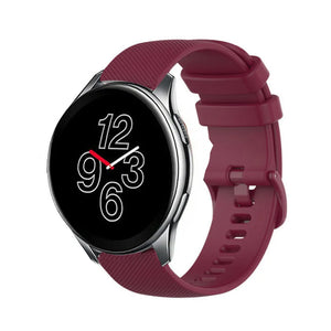 OnePlus Watch 3 luxe siliconen bandje (donkerrood)