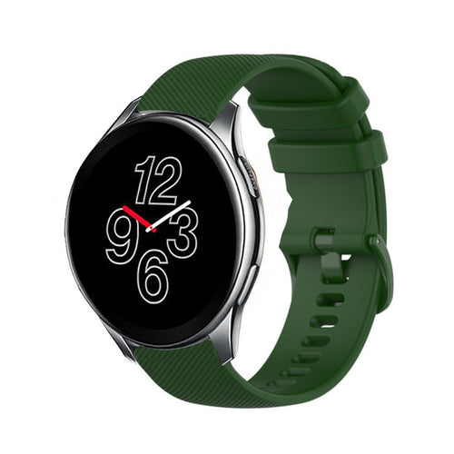 OnePlus Watch 3 luxe siliconen bandje (legergroen)