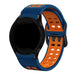 Samsung Galaxy Watch 7 - 44mm sport square bandje (blauw/oranje)