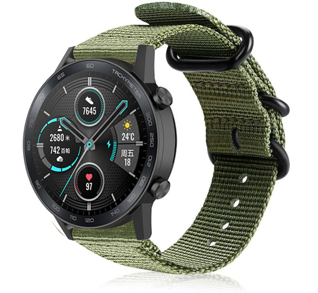 Honor Magic Watch 2 nylon gesp band (groen)