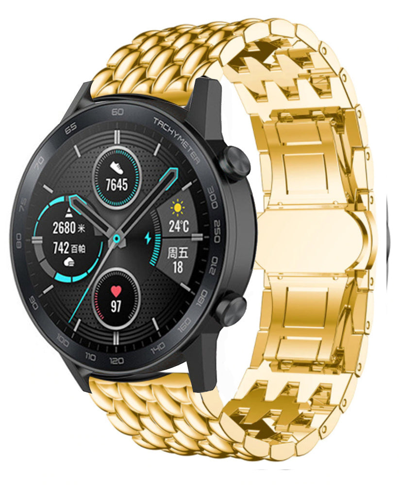 Honor Magic Watch 2 stalen draak band (goud)