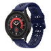 Samsung Galaxy Watch 5 Pro Silicone Strap Patterned (Dark Blue)