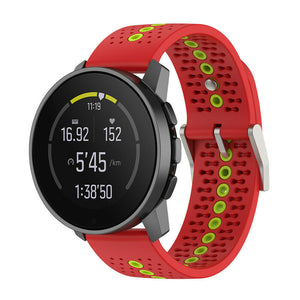 Suunto Run siliconen bandje (rood/groen)