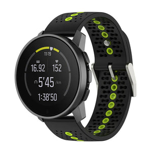 Suunto Run siliconen bandje (zwart/geel)