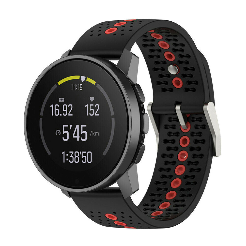 Suunto Vertical 2 siliconen bandje (zwart/rood)