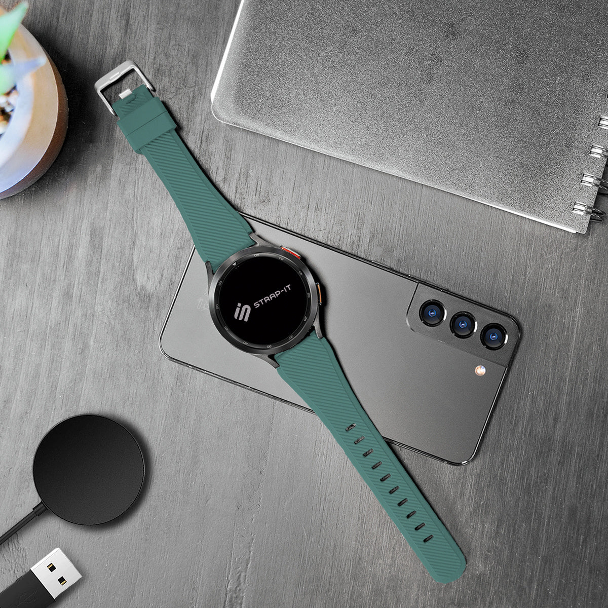 Xiaomi Watch 2 twill siliconen bandje (dennengroen)