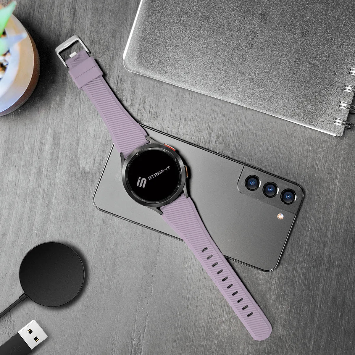 Fossil Gen 4 Explorist (HR) siliconen bandje (lila)