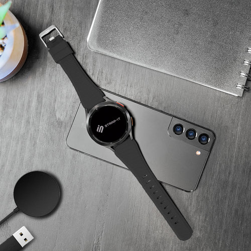 Fossil Gen 4 Explorist (HR) Silicone Strap (Black)