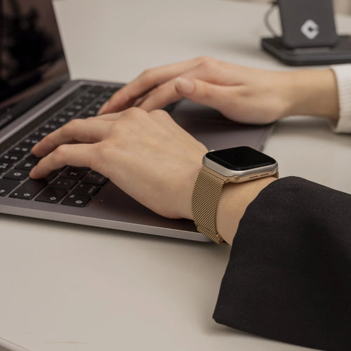 Apple Watch Milanees bandje (retro goud)