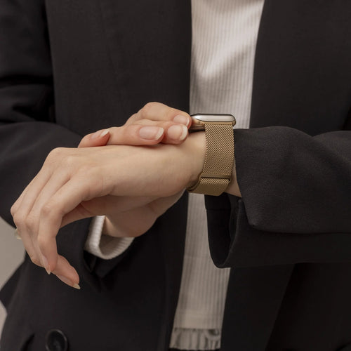 Apple Watch Milanees bandje (retro goud)
