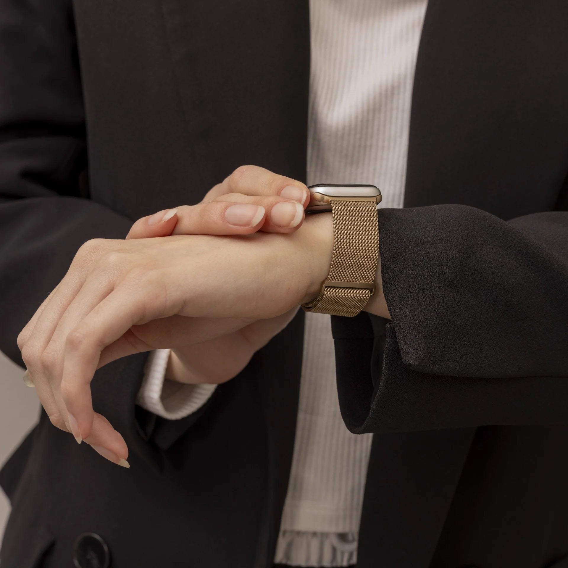 Apple Watch Milanees bandje (retro goud)