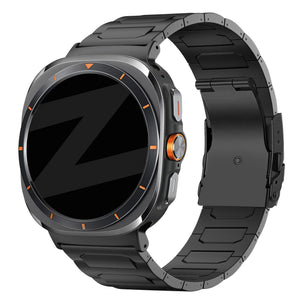 Bandz Samsung Galaxy Watch Ultra titanium band 'Deluxe' (zwart)