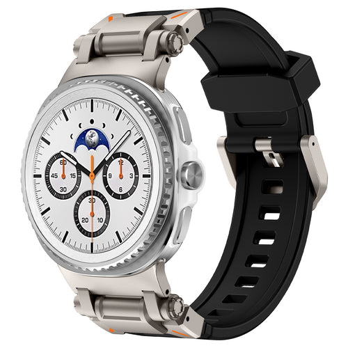 Samsung Galaxy Watch 8 - 40mm 'Explorer' Silicone Strap (Black with Titanium)