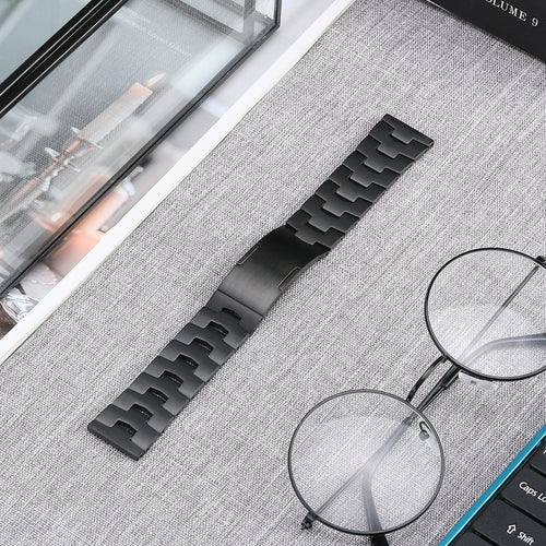 Suunto Vertical titanium grain band (platte sluiting) (zwart)