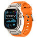 Apple Watch 'Adventurer' siliconen band (oranje met titanium)