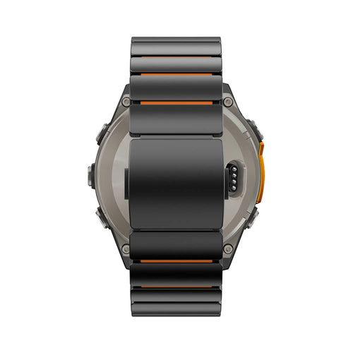 Bandz Garmin Instinct 2 Titanium Strap 'Hybrid' (Black/Orange)