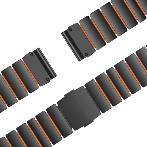Bandz Garmin Instinct 2 Titanium Strap 'Hybrid' (Black/Orange)