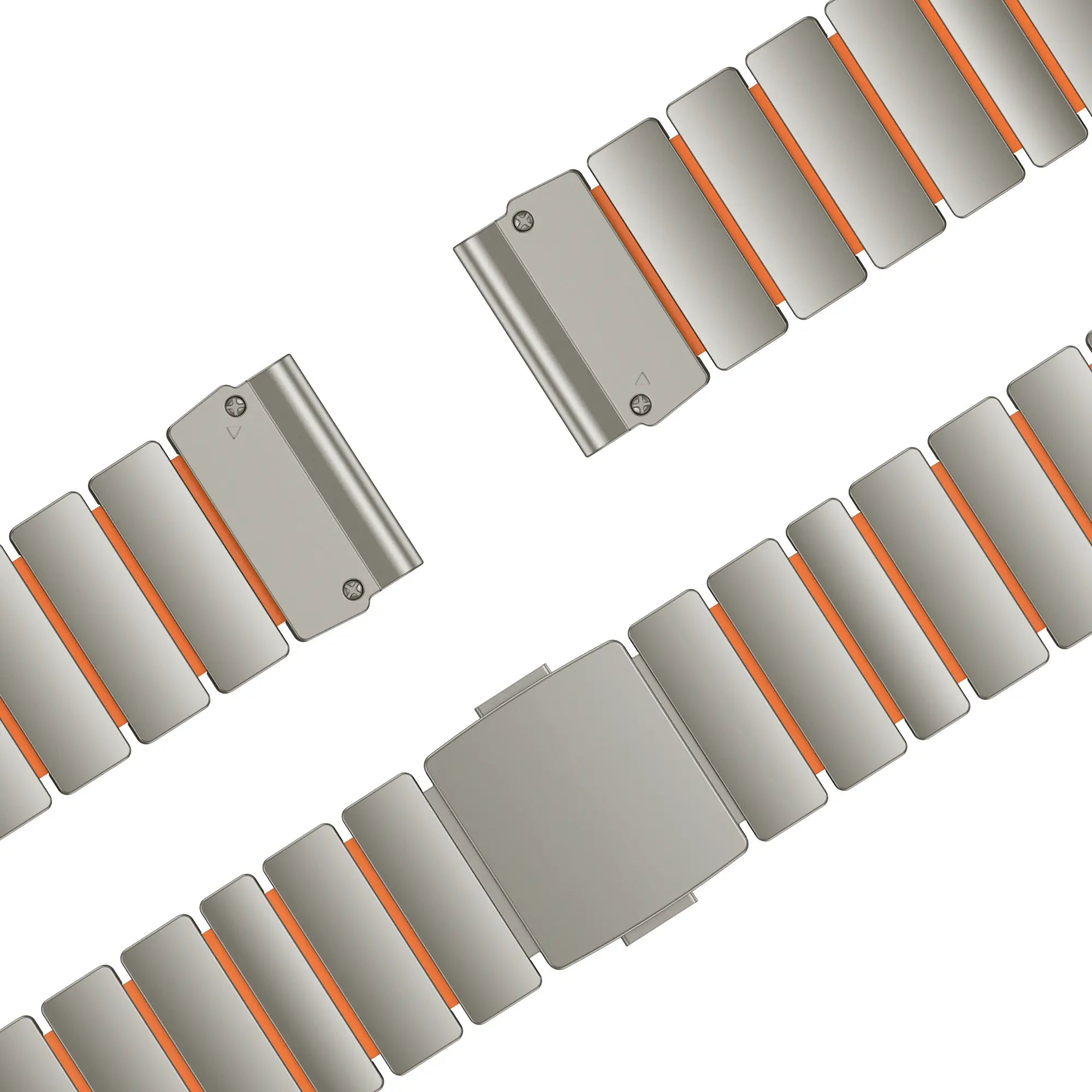 Bandz Garmin Instinct 2 Titanium Strap 'Hybrid' (Titanium/Orange)