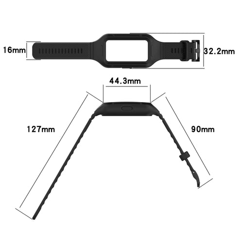 Huawei Band 10 TPU bandje met frame (zwart)