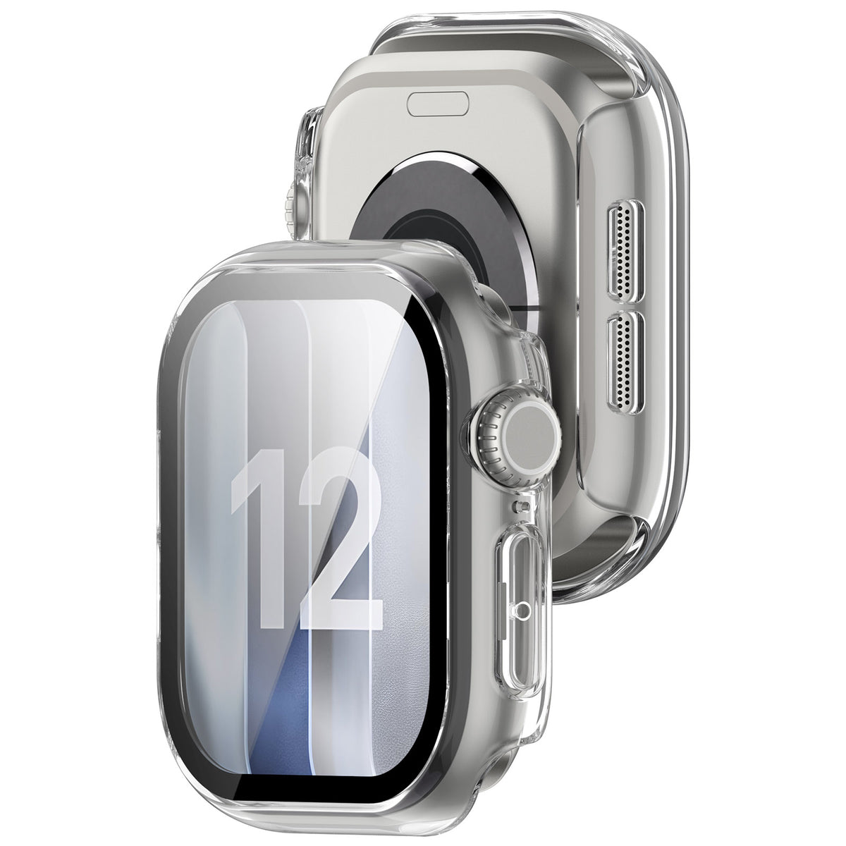 Apple Watch 12 - 46mm hard case met glas (transparant)