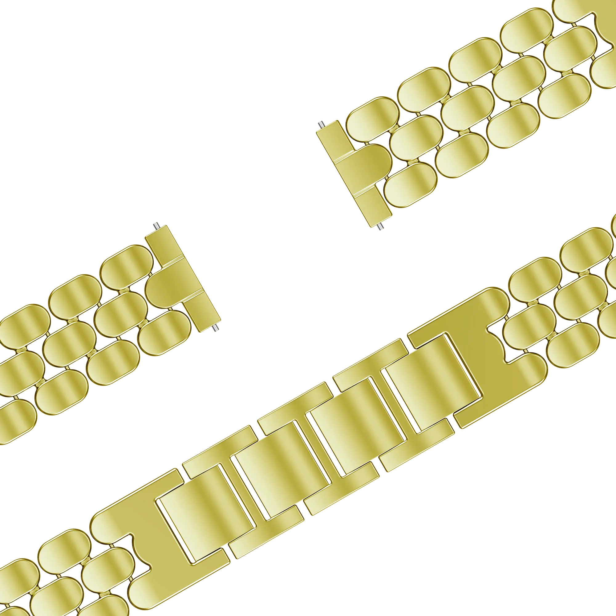 Bandz Fossil Gen 5e - 42mm stalen band 'Oval' (goud)