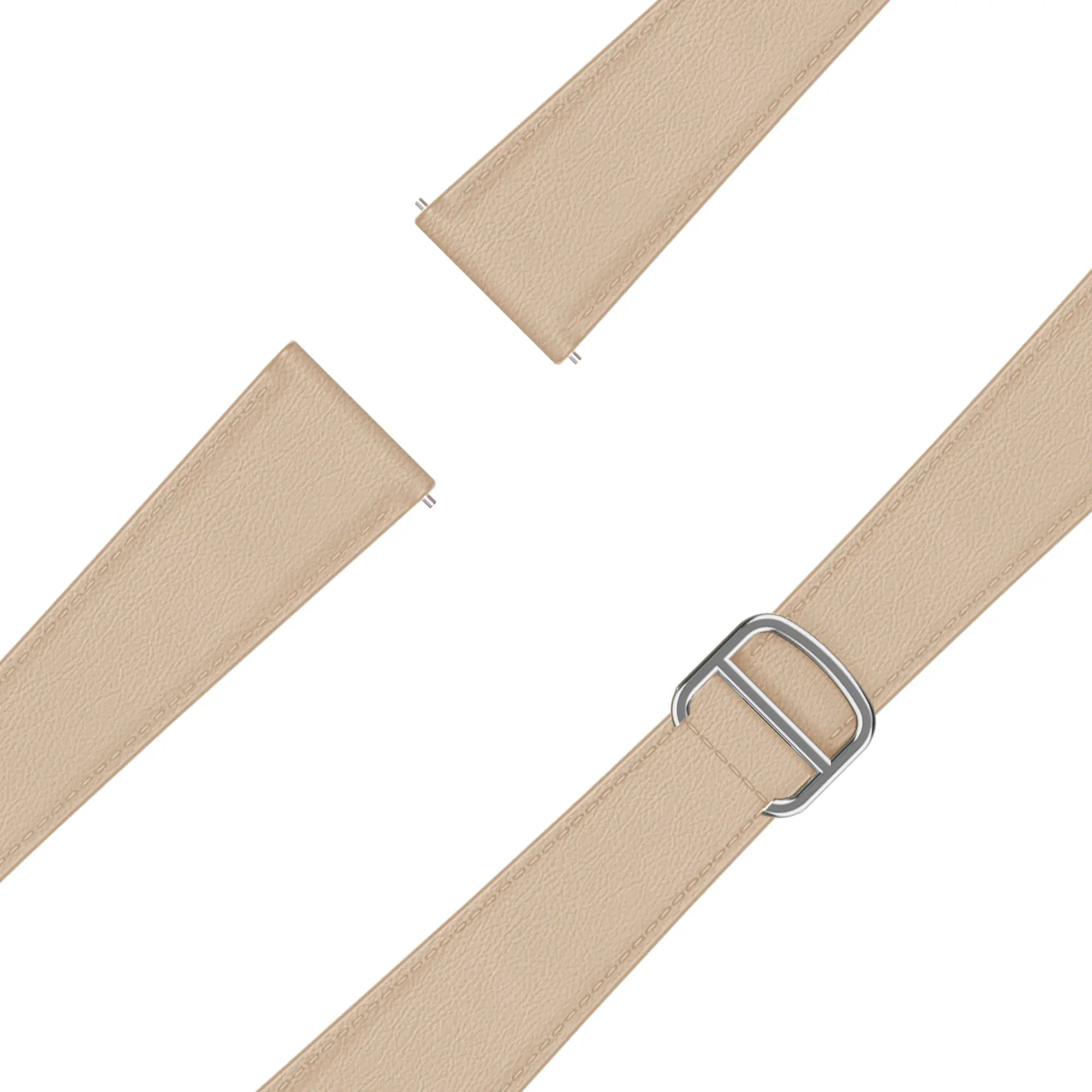 Bandz Amazfit GTS 4 Lederen band 'D-Type' (beige)