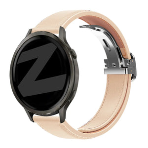 universal 20mm leather band d-type beige