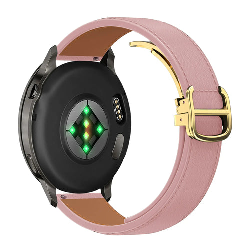 Bandz Polar Ignite 2 Lederen band 'D-Type' (roze)
