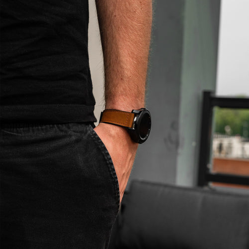 OnePlus Watch 3 leren bandje met D-buckle (donkerbruin)