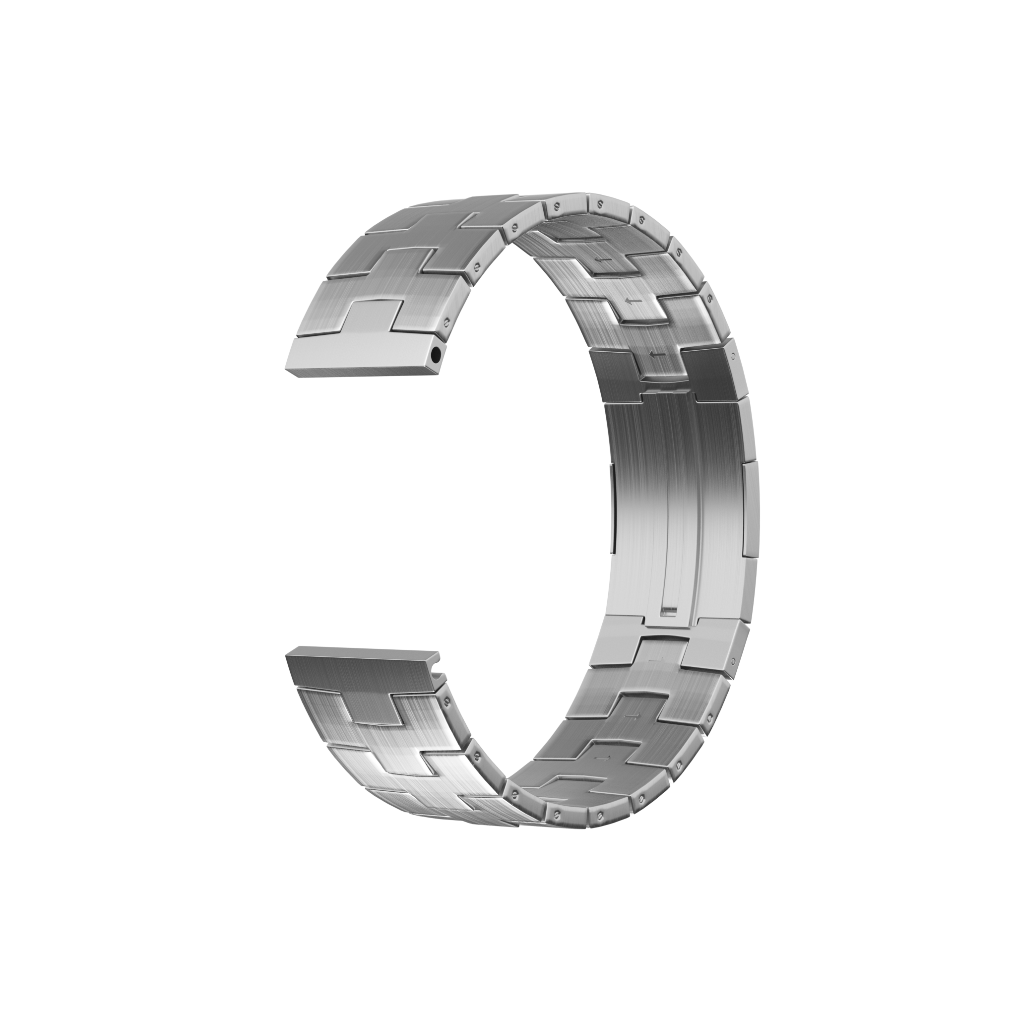 Suunto 9 Peak titanium grain band (platte sluiting) (zilver)