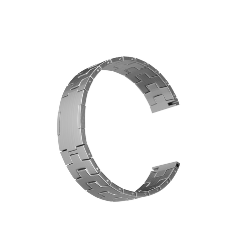 Amazfit GTR 4 Titanium Grain Strap (Flat Buckle) (Silver)