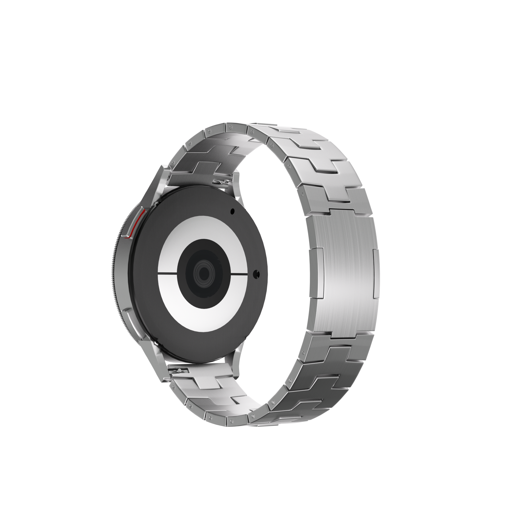 Coros Apex 46mm titanium grain band (platte sluiting) (zilver)