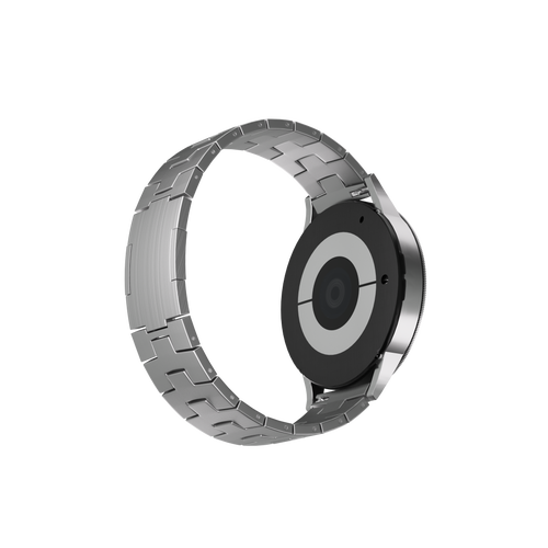 Amazfit Bip 5 Titanium Grain Strap (Flat Buckle) (Silver)