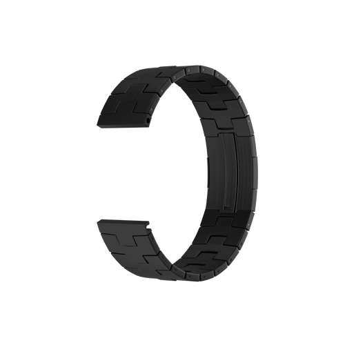 Gard Pro Health Smartwatch 2+ Titanium Grain Strap (Flat Clasp) (Black)