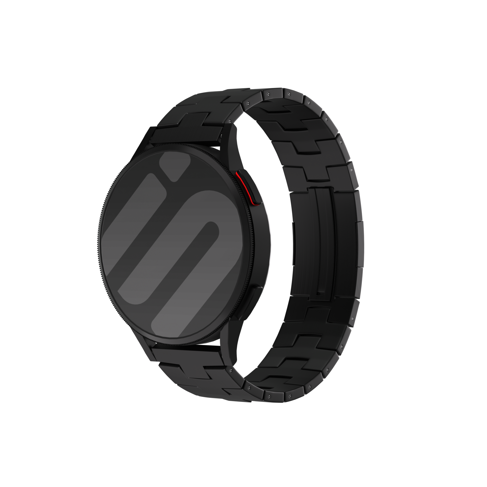 Suunto 9 Peak titanium grain band (platte sluiting) (zwart)