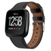 Fitbit Versa Leather Strap (Black)